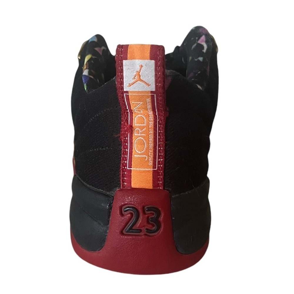 Jordan Athletic Shoes in Black and Red with Gold Highlights - Picture 7 of 14